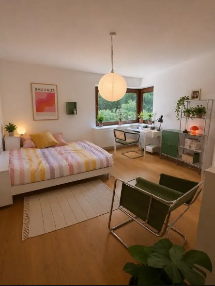 Schlafzimmer der Wohnung in Wasserburg am Inn